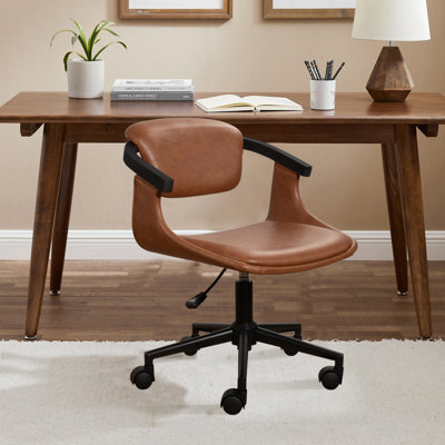Marcus 360°Swivel Faux Leather Upholstered Home Office Task Desk Chair