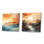 «Bold Sunset Coastal Horizon», ensemble de 2 carrés au coucher du soleil