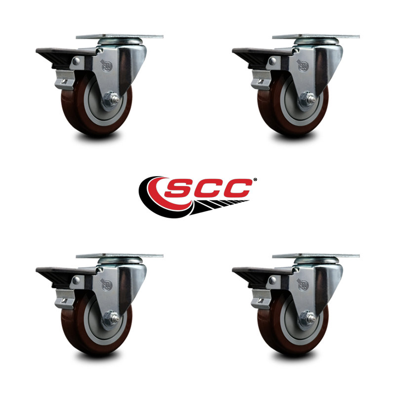Polyurethane Caster, Maroon