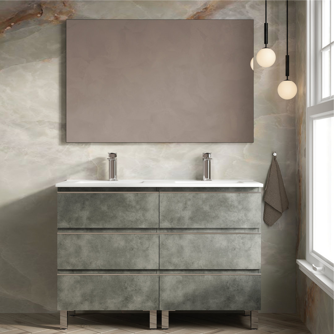 Aamin 1200mm Floorstanding Vanity Unit With Lira Basin-cemento