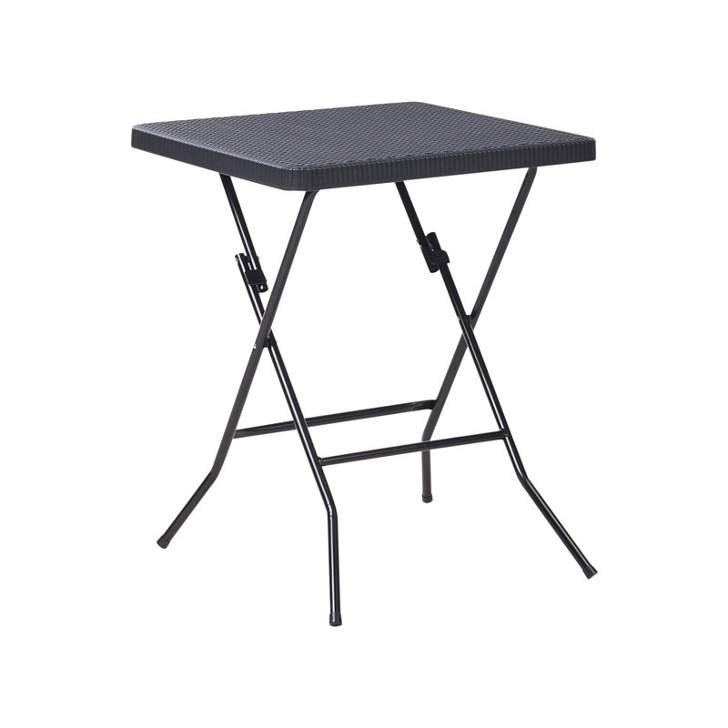 Bistro Set Folding TRAPPETO Black, Black