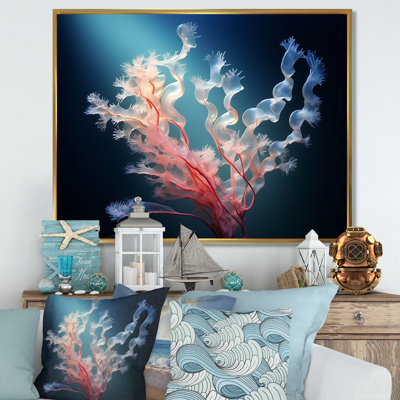 Living Living Branching Coral Scenery - Beach and Ocean Wall Art Living Room