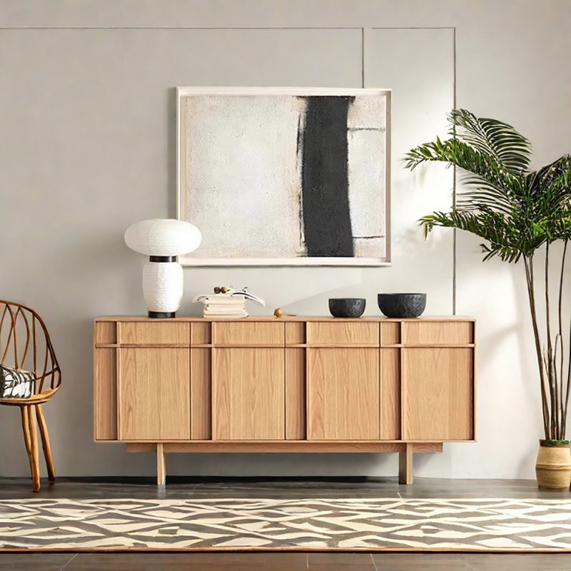 Solid Wood Dining Sideboard, 30.7" H x 63" W x 15.7" D
