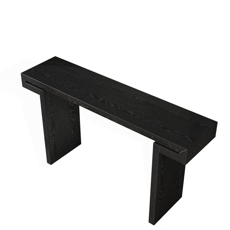 Rustic Farmhouse Console Table, Behind Couch Table, Black