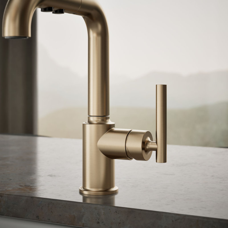 Purist® Single Handle Kitchen Faucet, Brushed Bronze