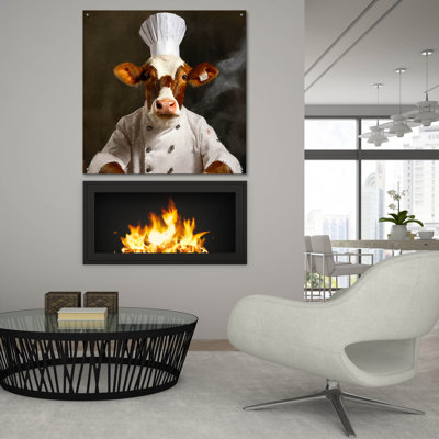  'Beef Chef 4' by Sean Parnell Acrylic Glass Wall Art, 36" x 36"