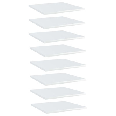 Bookshelf Boards 8 pcs Engineered Wood