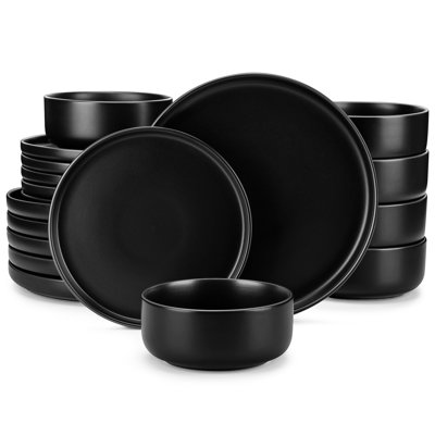 18 Piece Stoneware Dinnerware Set - Service for 6