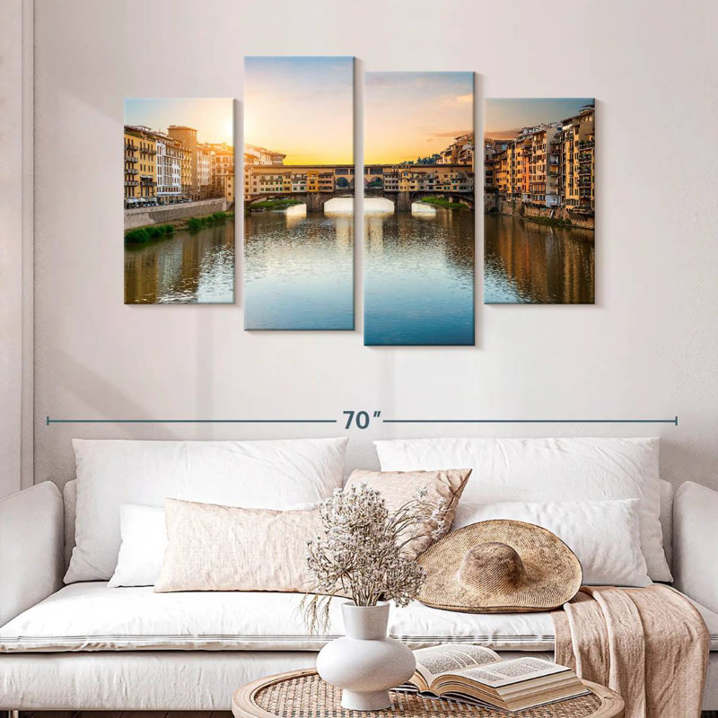Lilie Ponte Vecchio Bridge, H 32 po x l 52 po