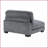 Modern Gray Corduroy Armless Sofa Chair – Modular Living Room Seating with Lumbar Pillow | Gray | Armless | Corduroy