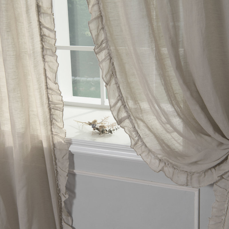 Millwright Sheer Curtain, Natural, 52" W x 96" L