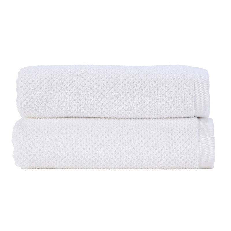 Brixton Hand Towel Slate, White