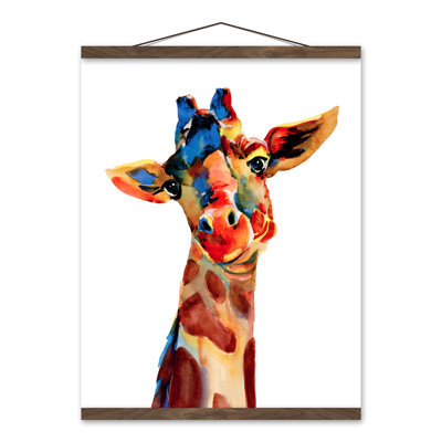 Reproduction d’art sur toile, Giraffe coloré Perlis