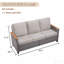 Canapé d'extérieur en osier de 69,7 po de largeur, canapé à assise profonde avec coussins pour la véranda, beige-239522776