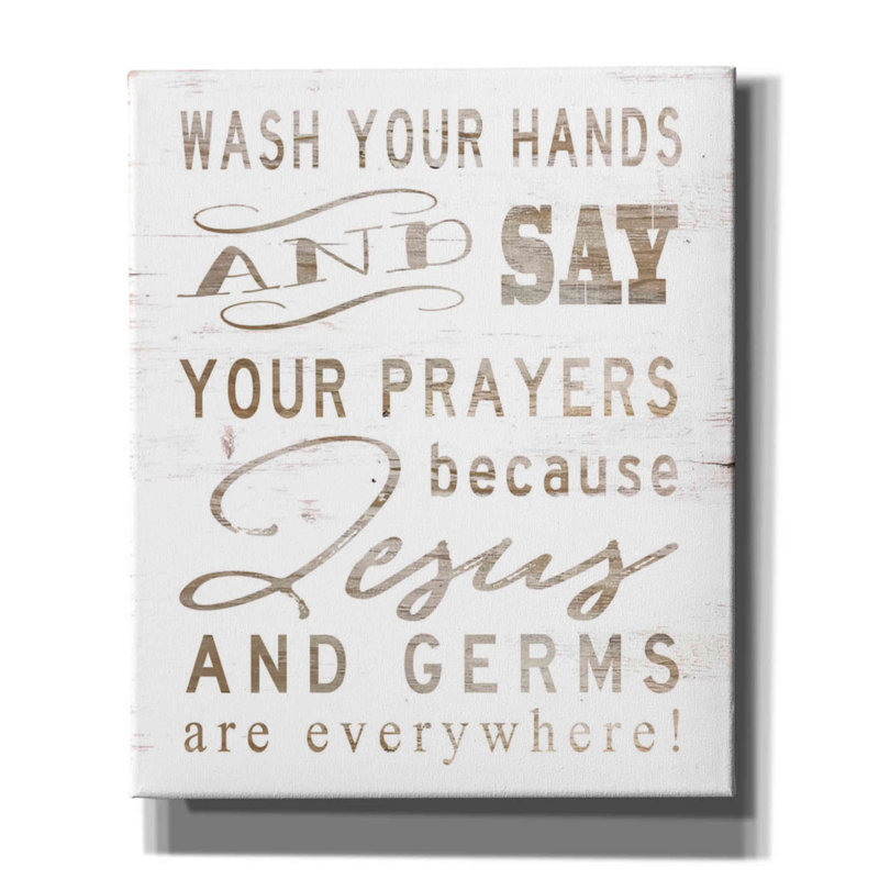 Trinx 'Wash Your Hands' By Cindy Jacobs, Canvas Wall Art, 24" H x 20" W x 0.75" D
