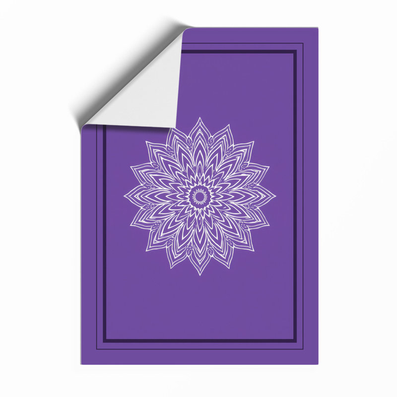 Mandala In Purple Geometric - Print, Unframed, A1 - 84.1 x 59.4 cm