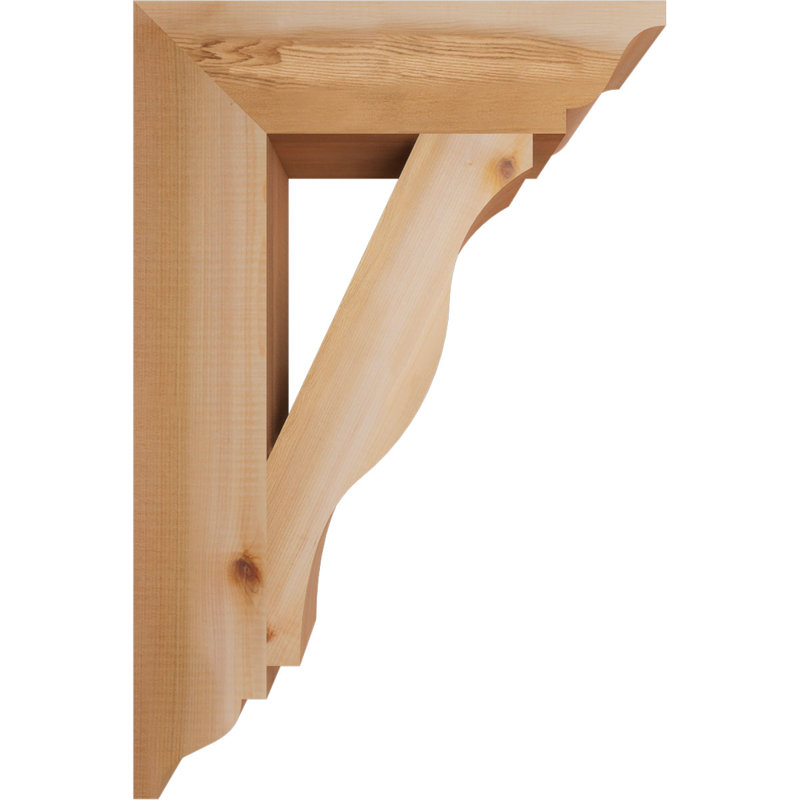 Support traditionnel Funston, Cèdre rouge de l'Ouest, Lisse, H 24 po x l 3,5 po x P 16 po