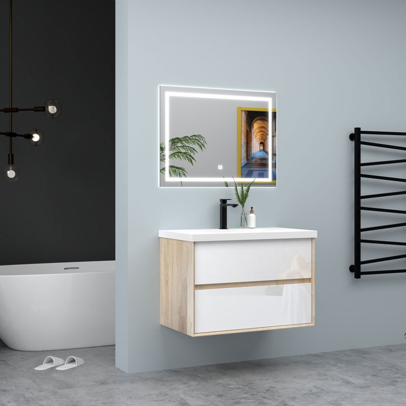 460mm Single Bathroom Vanity with Integrated Resin Basin