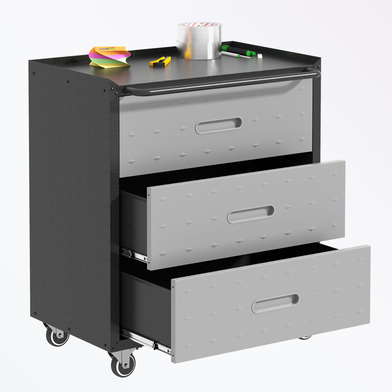 Metal Storage Cabinet with three drawers