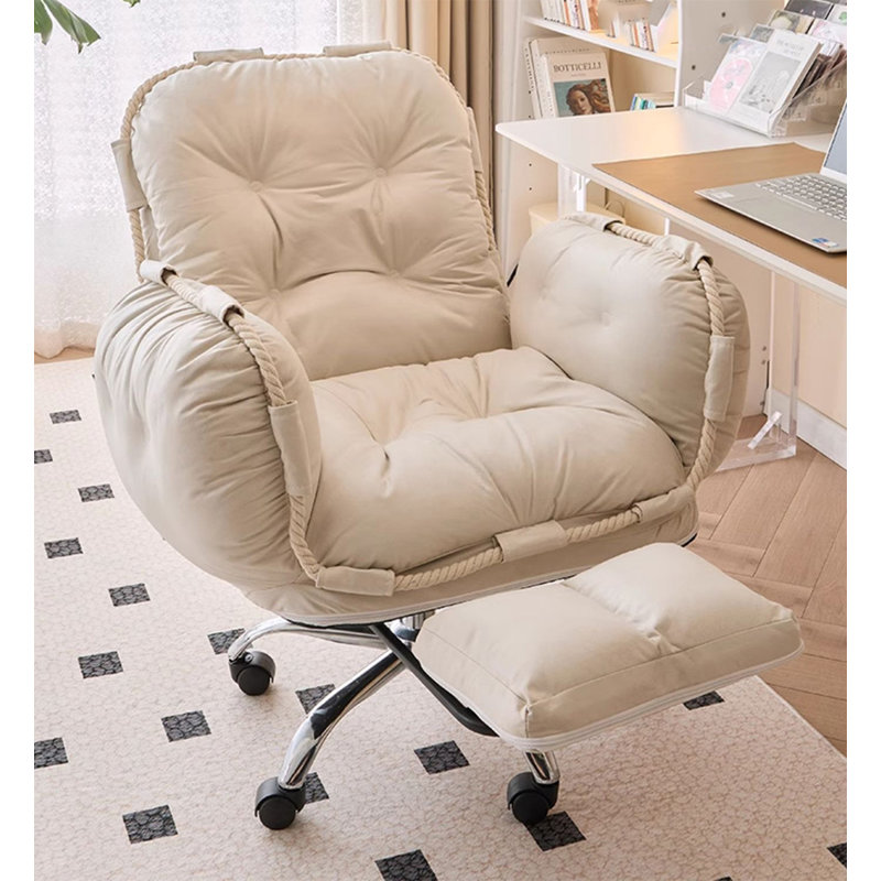 Cream Style Tech Fabric Adjustable Office Chair