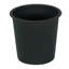 Ensemble de 5 pots à fleurs ronds avec drainage en plastique noir Kiti