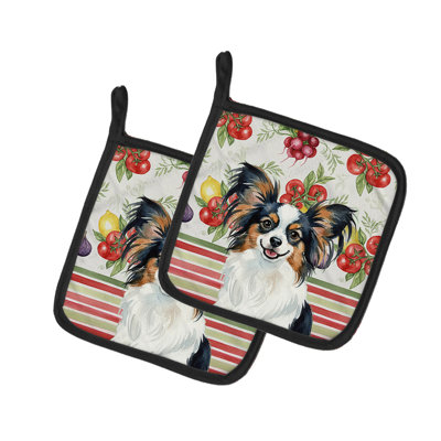 Tricoilor Papillon Vegetables Pair of Pot Holders
