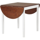 Jazzae Wood Kitchen Table, Drop Leaf Tables for Small Spaces, Folding Dining Table