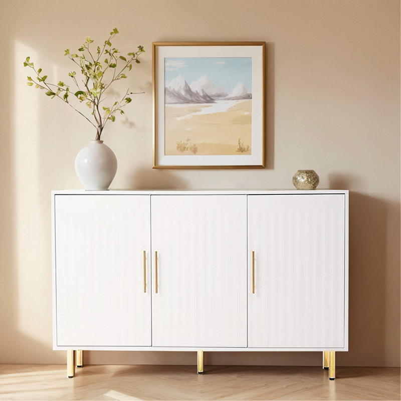 Sideboard Oor Storage With Gold Handles