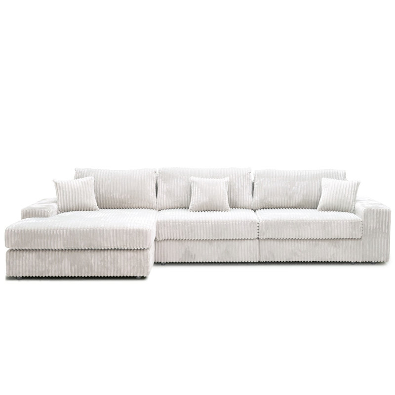 Canapé modulaire en L 4 po Pixel, Beige