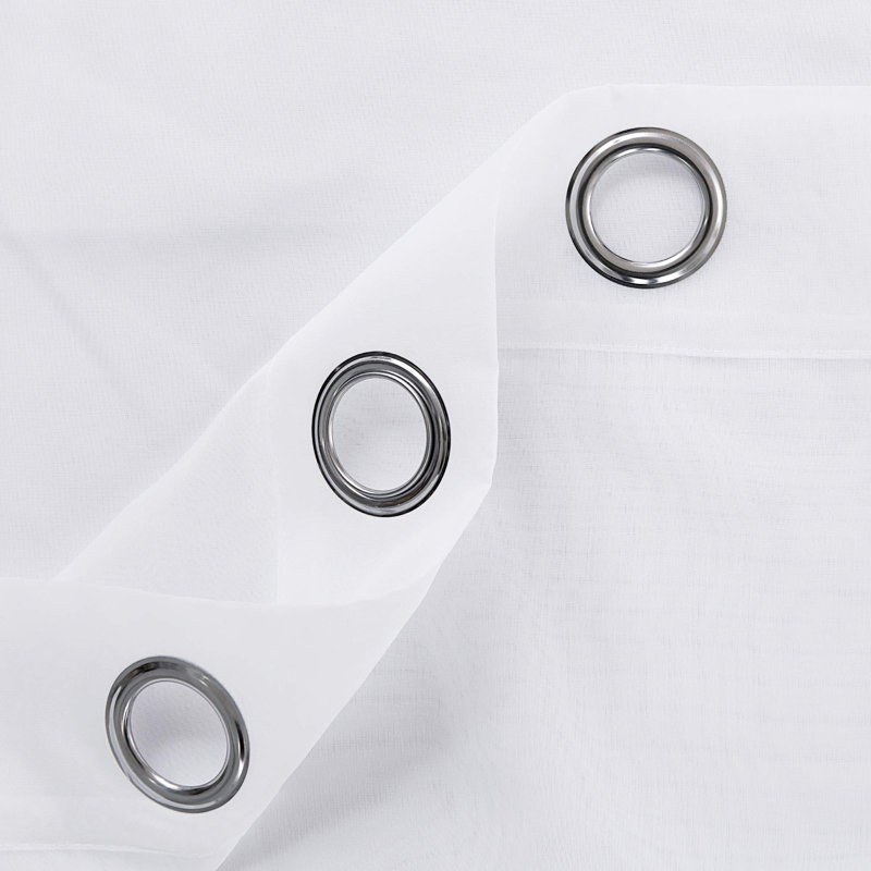 Panneau de rideau simple diaphane avec œillets, L 80 po x L 84 po, Blanc