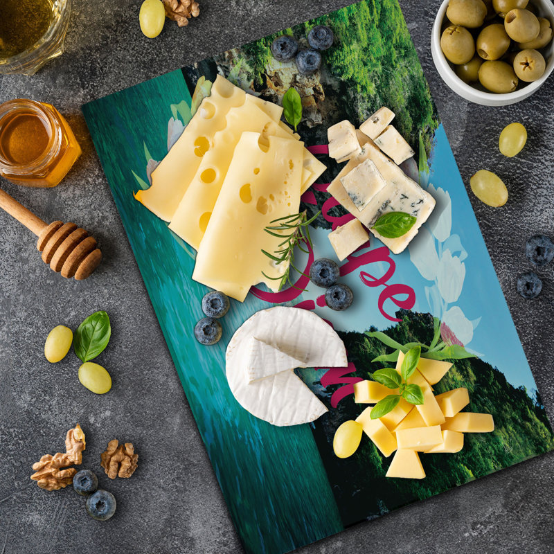 Ambesonne Saying Cutting Board Large Size Carpe Diem Message Multicolor