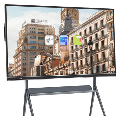 JYXCN 86" 4K Smart Board, Touch Screen Digital Electronic Calendar All-In-One Smartboard Interactive Whiteboard Android & Windows for Classroom & Training(Include Wall Mount)