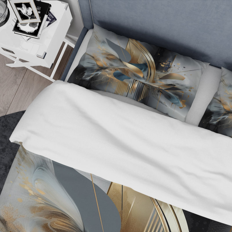 Soft Colours Marble Abstract II - Abstract Marble Duvet Cover Set, King Duvet Cover + 2 King Shams