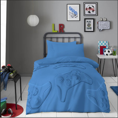 COVERLESS MICROFIBRE DUVET GAMER STITCHING - 10.5 TOG BLUE