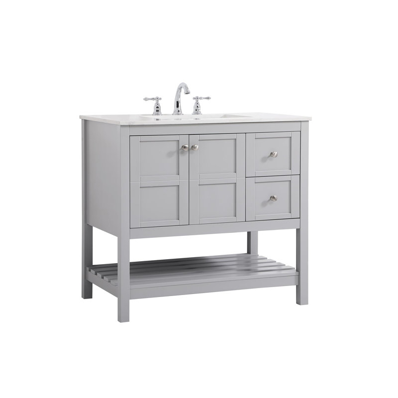 Ensemble de meuble-lavabo simple 36 po Krish, gris