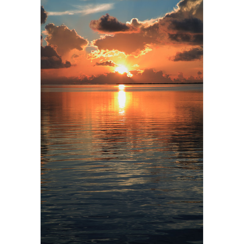 Magnifique coucher de soleil par Cd Wheatley, H 48 po x l 32 po