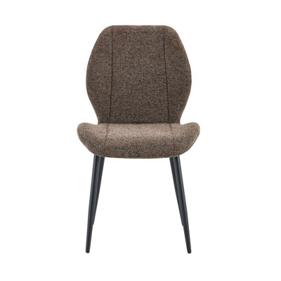 4 ensembles de chaises de salle à manger rétro et minimalistes en tissu avec des coussins spacieux et confortables. Pieds en métal et pieds réglables, convenant à la salle à manger, au bureau et au bureau, etc.