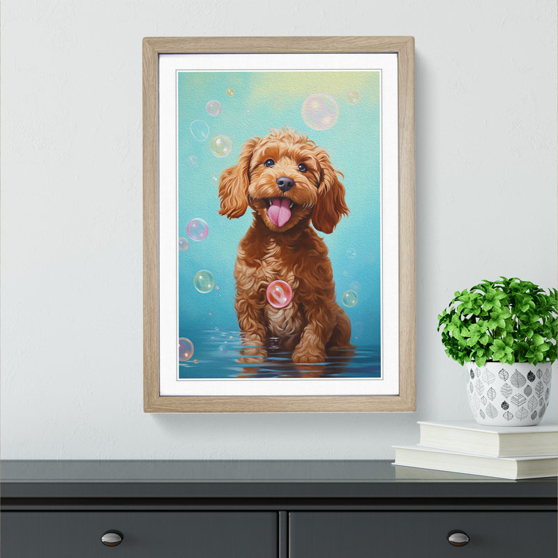 Single Picture Frame Print on Wood, Oak Framed, 34cm H x 25cm W