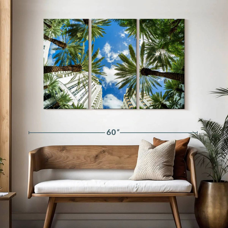 Under Miami Palms, 32" H x 50" W