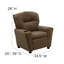 Contemporary Kids Recliner with Cup Holder-1550057903