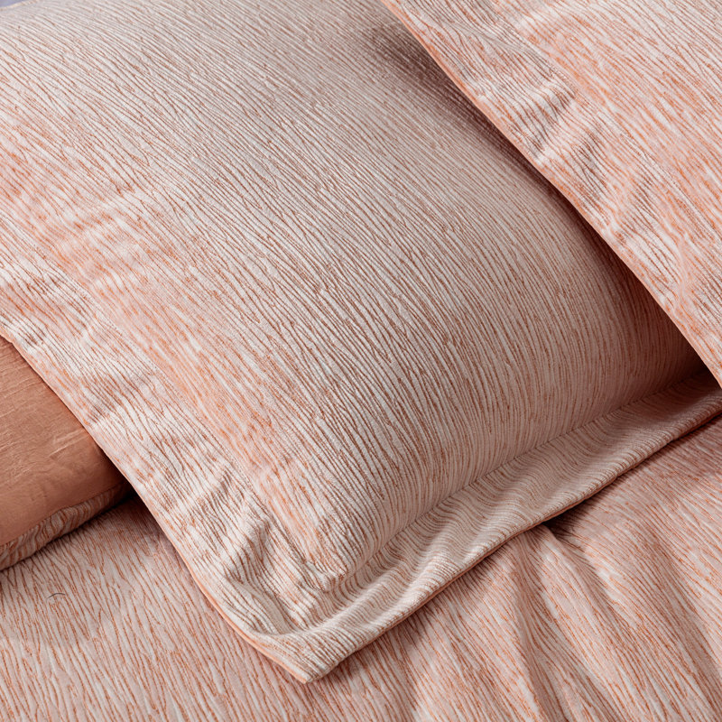 King Orange Velvet Reversible Comforter Set