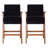 Counter Height Upholstered Bar Stool With Armrests And Solid Wood Legs-1326382102