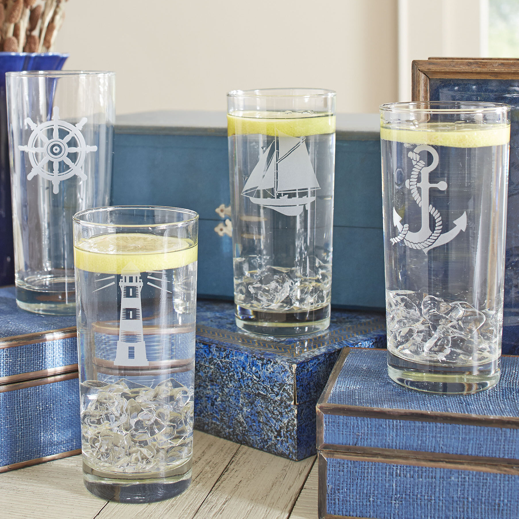 Anchor Old Fashioned Drinking Jars (Set of 4)