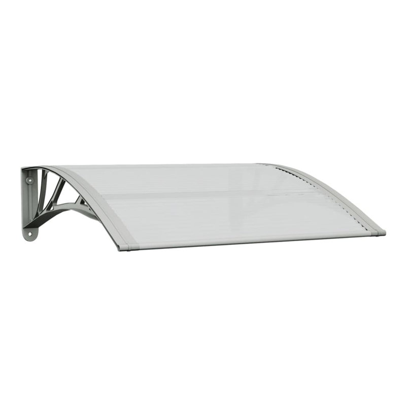vidaXL Front Door Canopy, Outdoor Awning for Porch & Patio, 31.5" W x 31.5" D, Gray/Transparent