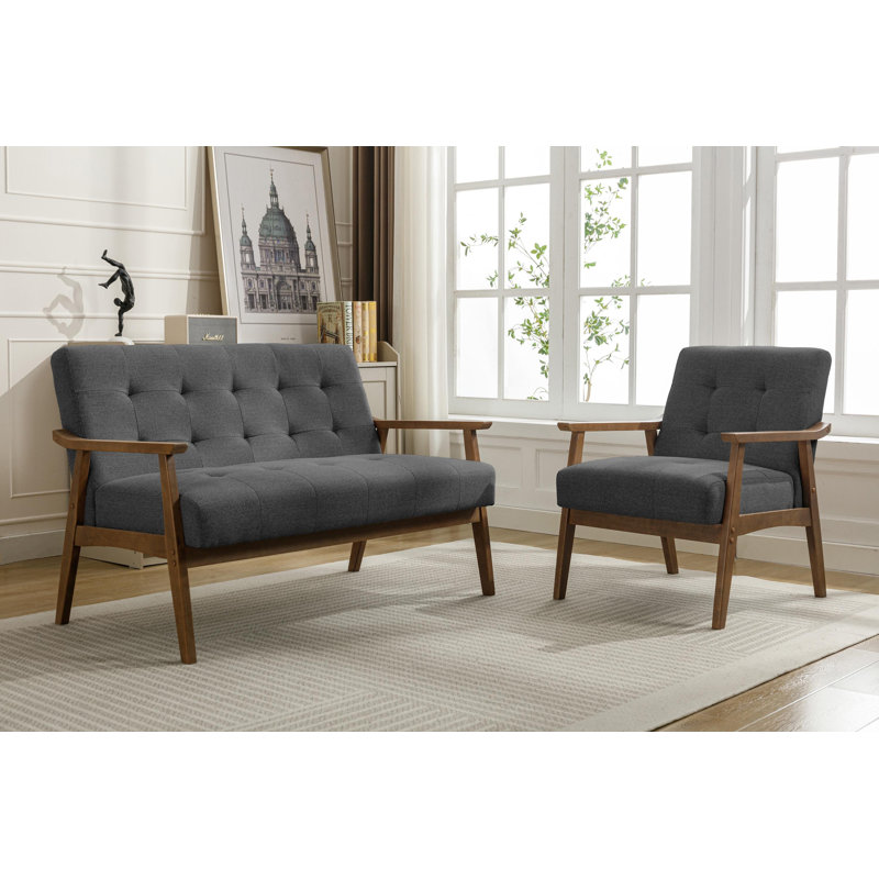 Keiry 2 - Piece Living Room Set, Dark Grey