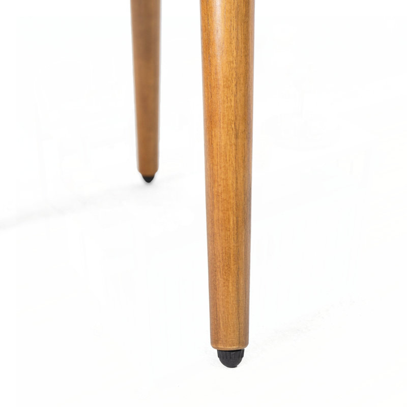 Table de chevet moderne avec 2 tiroirs à glissement facile, fabrication en bois d'acacia et quincaillerie en laiton foncé pour un rangement élégant