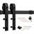 Black Barn Door Hardware Kit Standard Single