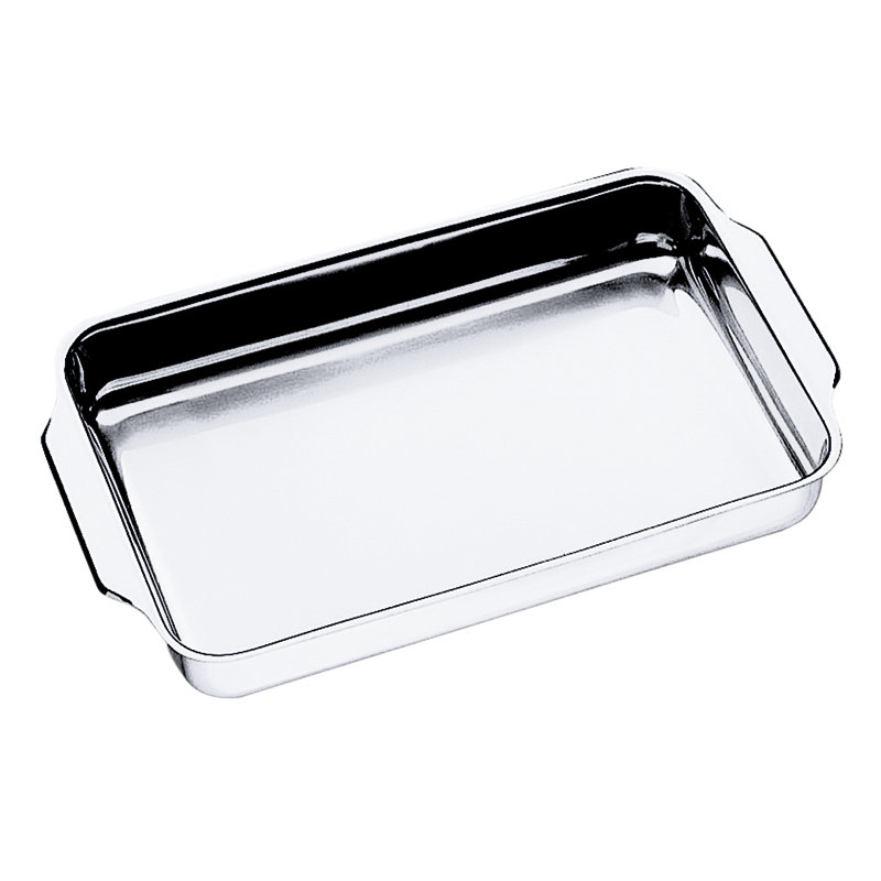 Plateau à gratin menu et banquet - 1 pièce - Acier inoxydable, H 1,25 po x L 15,75 po x l 13,78 po