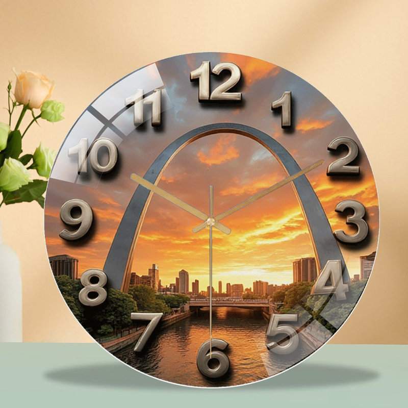 Horloge murale Sunset Cityscape