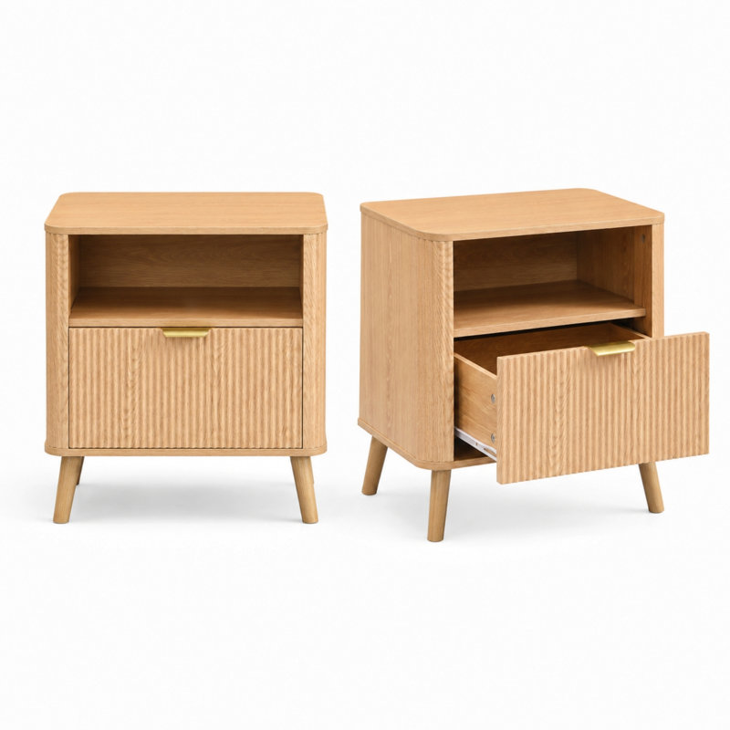 50cm W Bedside Table, Oak